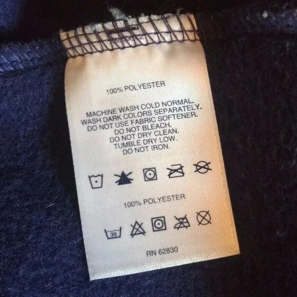 LANDSEND Women Long Sleeve Zip-Up Collared Blue Jacket Size 10/12 M/P - Picture 12 of 12